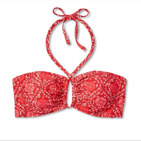 NWT Rhode for Target Zinnia Floral Print Bandeau Halter Bikini Top - Picture 6 of 7